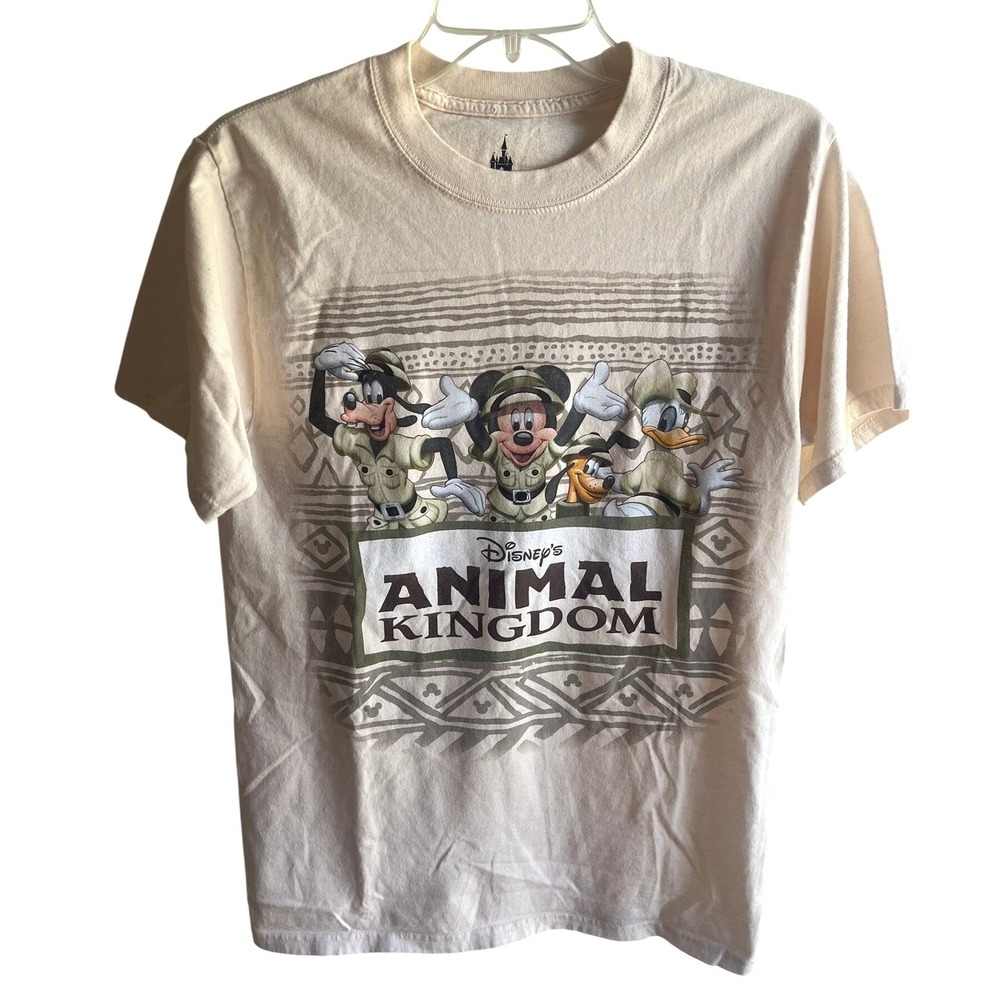 Disney‎ Parks Animal Kingdom Mickey, Goofy and Donald Graphic Safari Tee Small
